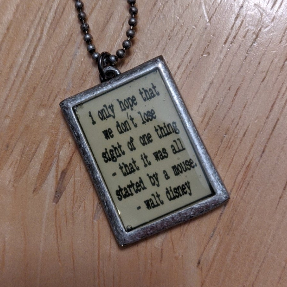 Walt Disney "All Started by a Mouse" Necklace
